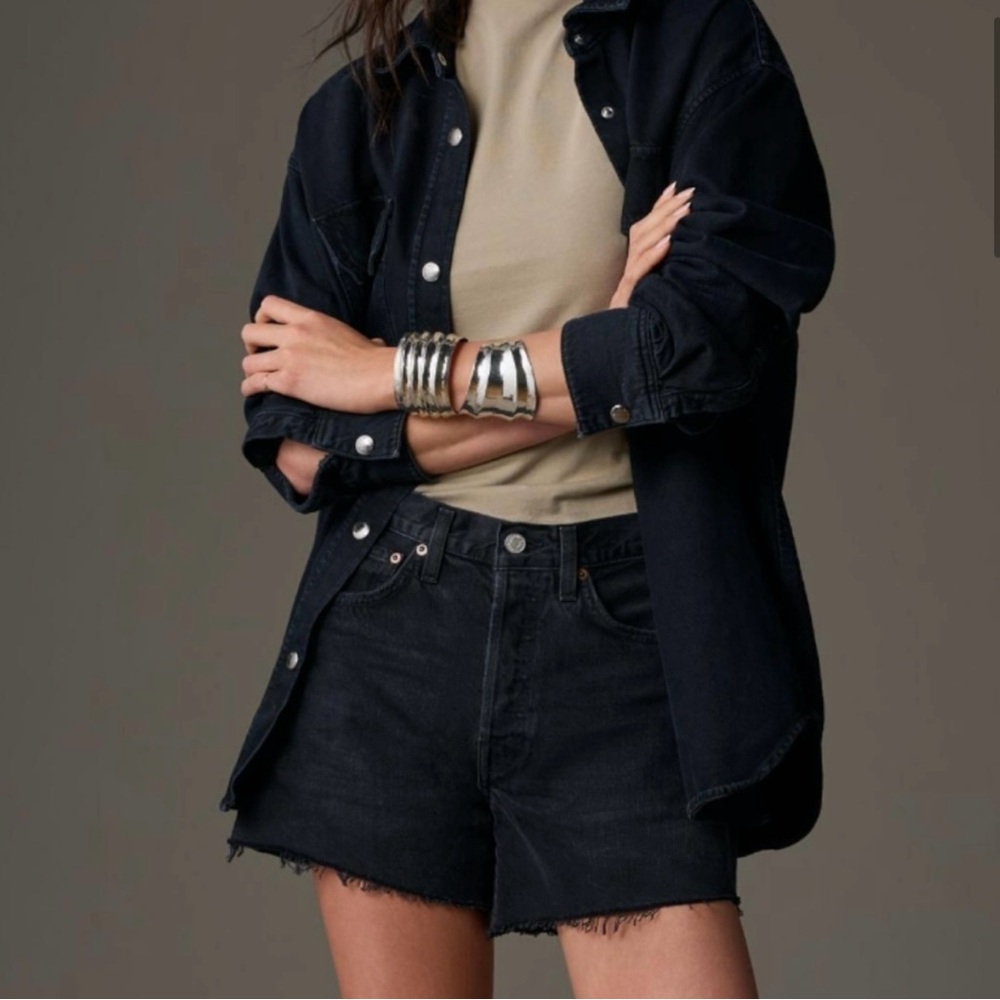 AGOLDE - Parker Long Vintage Short with Cuff in Lucid